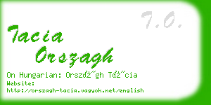 tacia orszagh business card